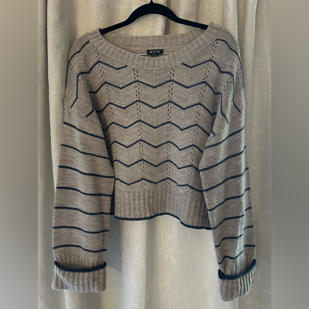 Striped A New Approach baggy cropped sweater